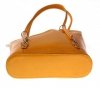Kožené kabelka listová kabelka Genuine Leather žltá 491