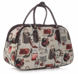 STŘEDNÍ cestovní taška kufřík Or&Mi Fashion Multicolor - béžová