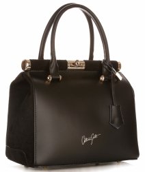 Kožené kabelka kufrík Vittoria Gotti V816(1 čierna