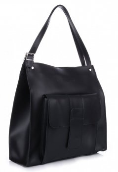 Kožené kabelka shopper bag Vittoria Gotti černá 8286
