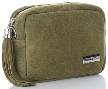 Kožené kabelka listonoška Vittoria Gotti zelená V3288C