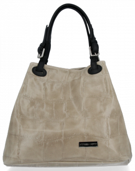 Kožené kabelka shopper bag Vittoria Gotti béžová V692754be2