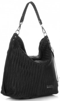 Kožené kabelka shopper bag Vittoria Gotti černá V80051