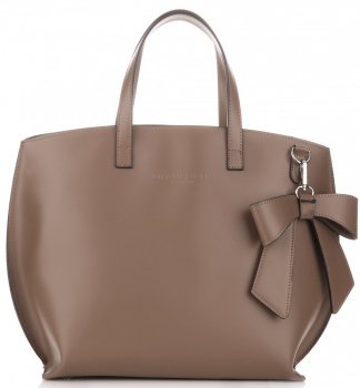 Bőr táska shopper bag Vittoria Gotti földszínű V6D BIGzi