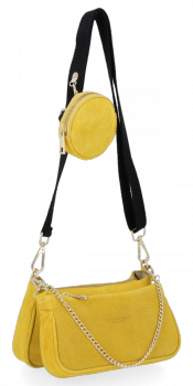 Bőr táska univerzális Vittoria Gotti sárga B40