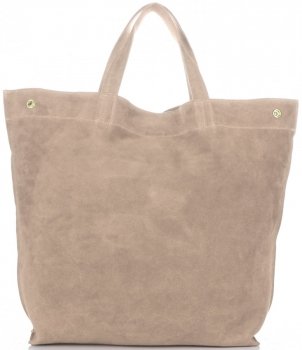Bőr táska shopper bag Vera Pelle bézs A19