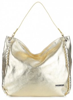 Bőr táska shopper bag Vittoria Gotti arany V8818