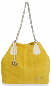 Bőr táska shopper bag Vittoria Gotti V3081 sárga