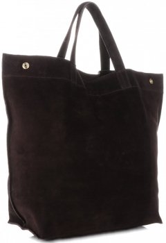 Bőr táska shopper bag Vera Pelle csokoládé A19