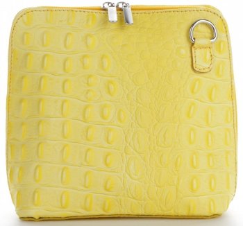 Bőr táska levéltáska Genuine Leather lime 218