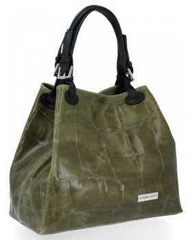 Bőr táska shopper bag Vittoria Gotti khaki V692754