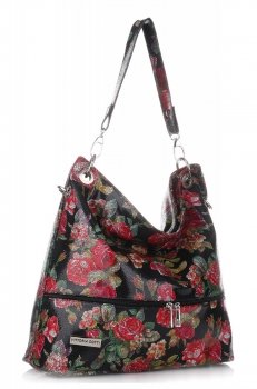 Bőr táska shopper bag Vittoria Gotti fekete V5583K