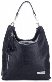 Bőr táska shopper bag Vittoria Gotti tengerkék V8420