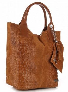 Bőr táska shopper bag Vittoria Gotti vörös V877