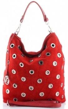 Bőr táska shopper bag Vittoria Gotti piros V3077Z