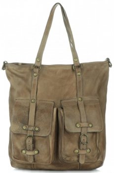 Bőr táska shopper bag Vittoria Gotti földszínű V3650