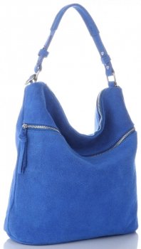 Bőr táska univerzális Genuine Leather kobalt 5577C