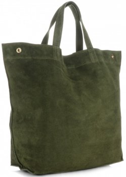 Bőr táska shopper bag Vera Pelle zöld A19