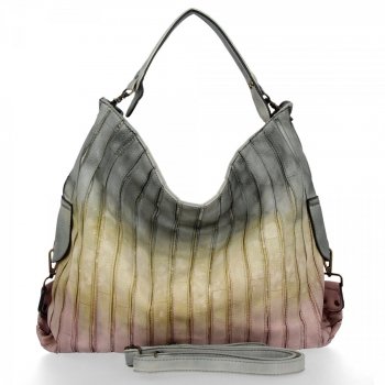 BEE BAG Modna Torebka Damska XL Ombre Szara