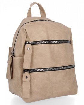 BEE BAG Modne Plecaki Damskie Jennifer Ciemno Beżowy