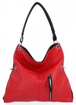 Uniwersalna Torebka damska Shopper Bag XL firmy Hernan HB0170 Czerwona