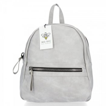 BEE BAG Uniwersalne Plecaczki Damskie Harper Jasno Szary