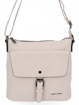 Modna Listonoszka Damska w Stylu Vintage David Jones 6706-2 Beżowa