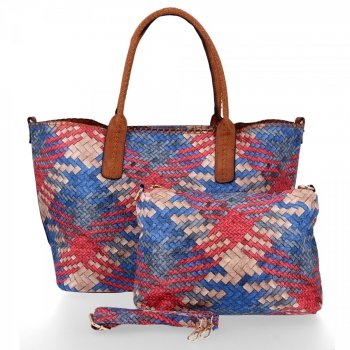 Modna Torebka Damska Venere Shopper Bag Czerwona