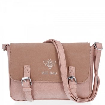 BEE BAG Stylowe Torebki Damskie Listonoszki Madeleine Pudrowy Róż