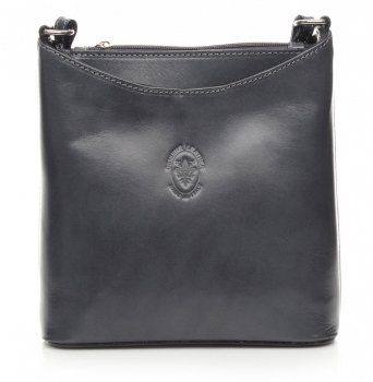 Listonoszka skórzana Genuine Leather Szara