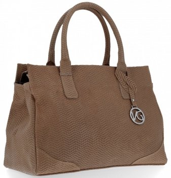 Eleganckie Firmowe Kuferki Skórzane Vittoria Gotti Made in Italy Ziemisty