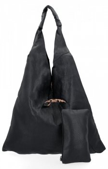 Duża Torebka Damska Shopper Bag XXL firmy Hernan HB0350 Czarna