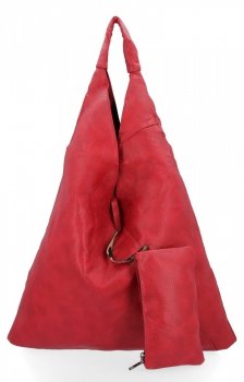 Duża Torebka Damska Shopper Bag XXL firmy Hernan HB0350 Czerwona