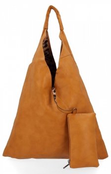 Duża Torebka Damska Shopper Bag XXL firmy Hernan HB0350 Żółta