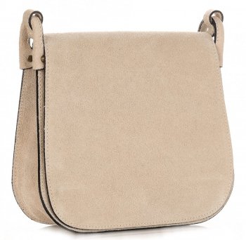 Listonoszka Skórzana Genuine Leather Beżowa
