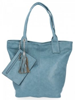 Torebka Damska firmy Hernan Shopper Bag XL Jasno Niebieska