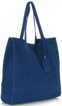 GEANȚĂ DIN PIELE shopper bag Vittoria Gotti denim V205454