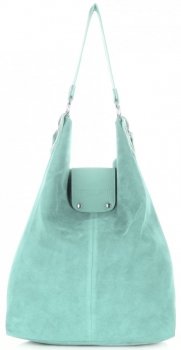 GEANȚĂ DIN PIELE shopper bag Vittoria Gotti mentă V3292C