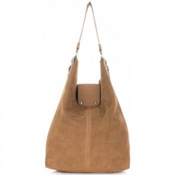 GEANȚĂ DIN PIELE shopper bag Vittoria Gotti roșcat V3292C