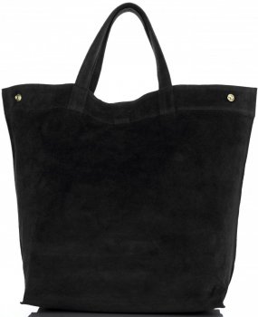 GEANȚĂ DIN PIELE shopper bag Vera Pelle negru A19