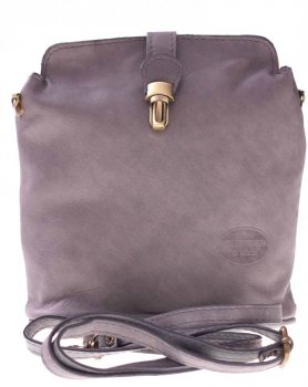 GEANȚĂ DIN PIELE tip poștaș Genuine Leather gri 217