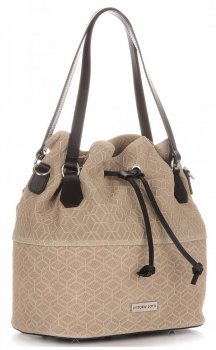 GEANȚĂ DE DAMĂ shopper bag Vittoria Gotti bej V1005