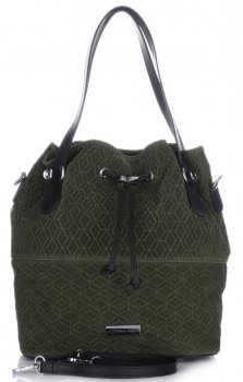 GEANȚĂ DE DAMĂ shopper bag Vittoria Gotti verde de sticlă V1005