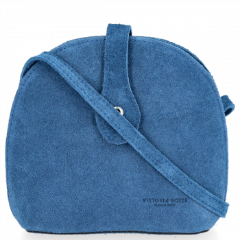 GEANȚĂ DIN PIELE tip poștaș Vittoria Gotti denim V530073CAM