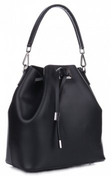 GEANȚĂ DIN PIELE shopper bag Vittoria Gotti negru 8224
