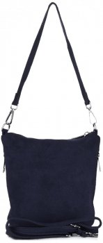 GEANȚĂ DIN PIELE tip poștaș Genuine Leather bleumarin 85A