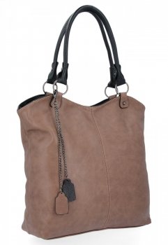 GEANȚĂ DE DAMĂ shopper bag Hernan maro pământiu HB0150