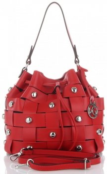 Kožené kabelka shopper bag Vittoria Gotti červená V5867