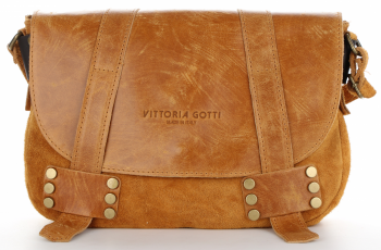 Kožené kabelka listonoška Vittoria Gotti ryšavá V688636