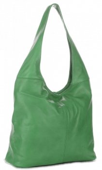 Kožené kabelka shopper bag Vittoria Gotti zelená V3L